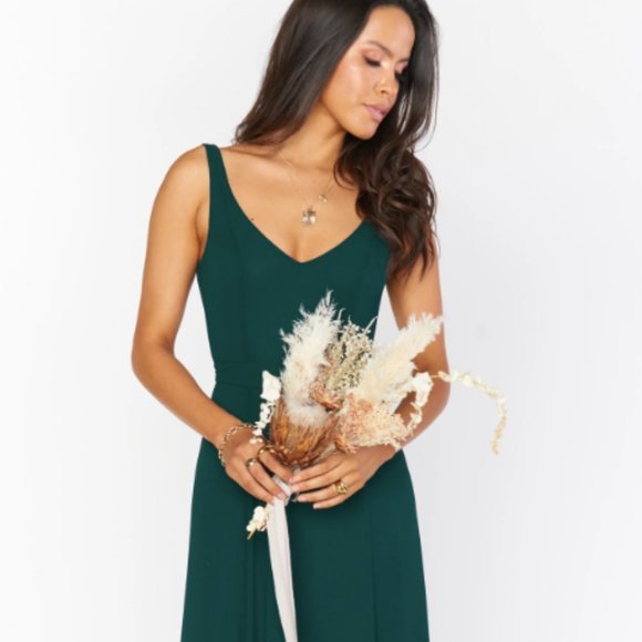 Show Me Your Mumu Emerald Green Chiffon Dress - Picture 2 of 10